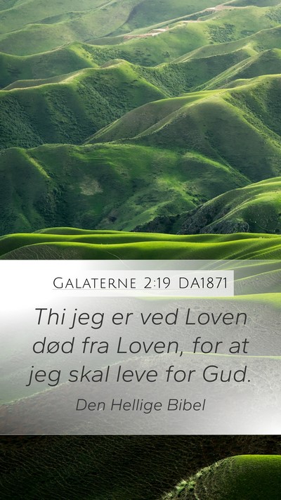 Galaterne 2:19 DA1871 Bible Verse Image