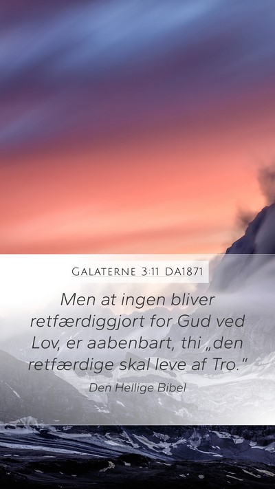 Galaterne 3:11 DA1871 Bible Verse Image