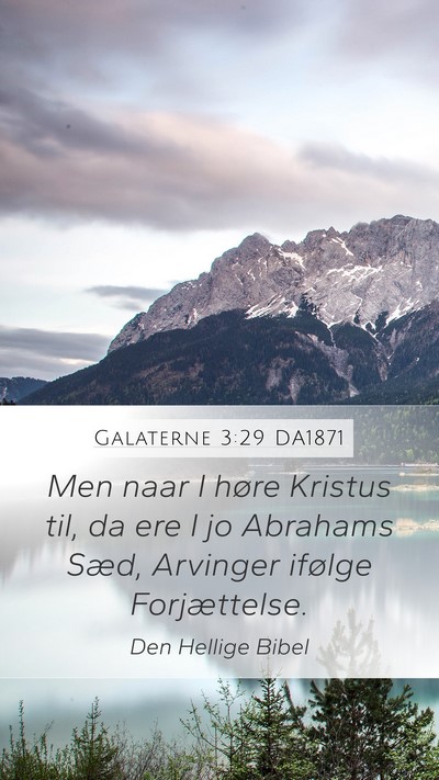 Galaterne 3:29 DA1871 Bible Verse Image