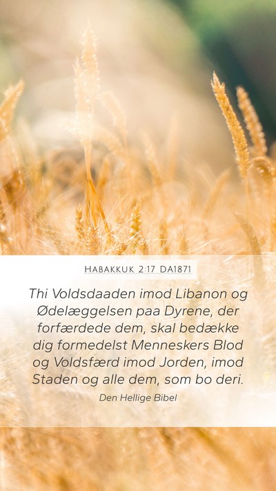 Habakkuk 2:17 DA1871 Bible Verse Image