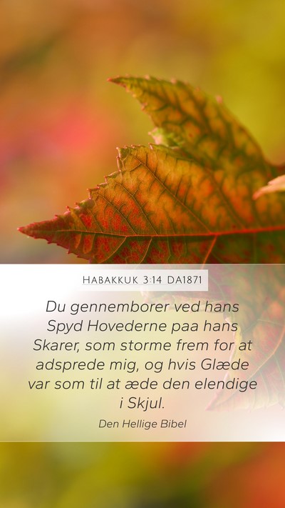Habakkuk 3:14 DA1871 Bible Verse Image