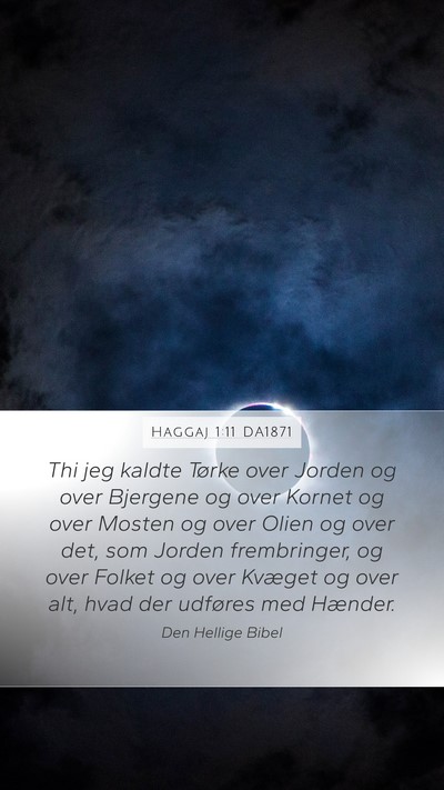 Haggaj 1:11 DA1871 Bible Verse Image