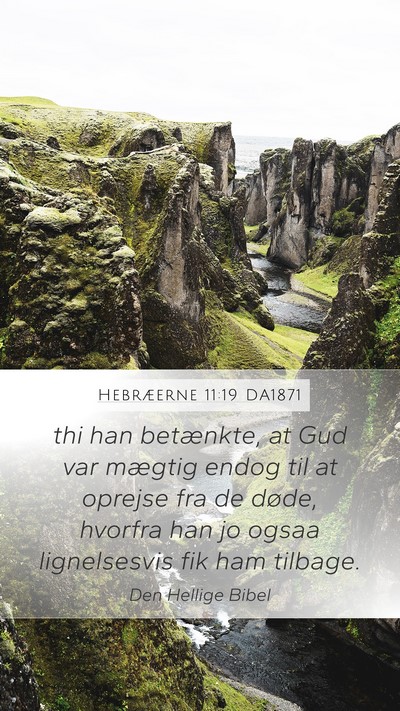 Hebræerne 11:19 DA1871 Bible Verse Image