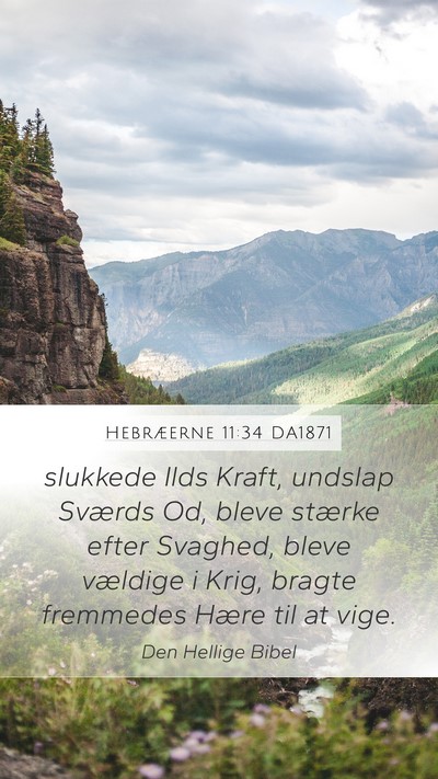 Hebræerne 11:34 DA1871 Bible Verse Image