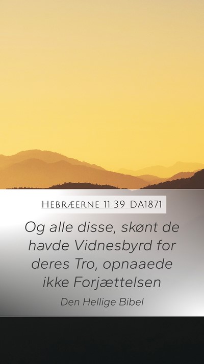 Hebræerne 11:39 DA1871 Bible Verse Image