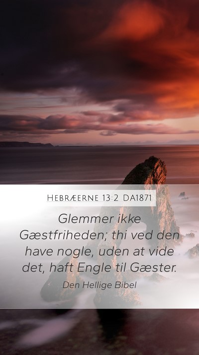 Hebræerne 13:2 DA1871 Bible Verse Image