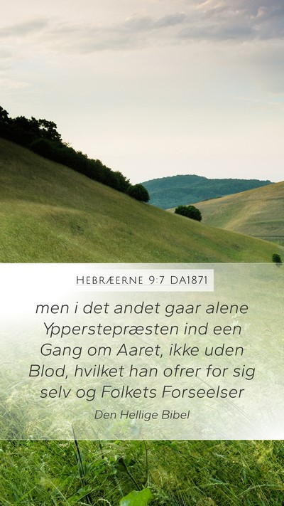 Hebræerne 9:7 DA1871 Bible Verse Image