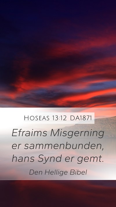 Hoseas 13:12 DA1871 Bible Verse Image