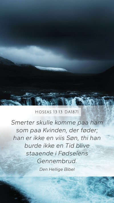 Hoseas 13:13 DA1871 Bible Verse Image