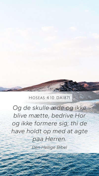 Hoseas 4:10 DA1871 Bible Verse Image