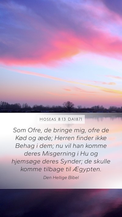 Hoseas 8:13 DA1871 Bible Verse Image