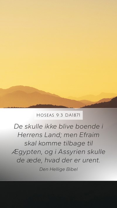 Hoseas 9:3 DA1871 Bible Verse Image