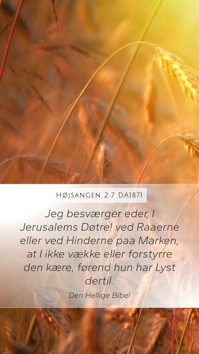 Højsangen 2:7 DA1871 Bible Verse Image