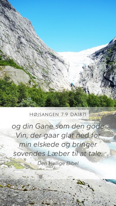 Højsangen 7:9 DA1871 Bible Verse Image