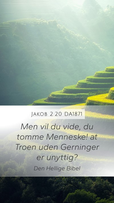 Jakob 2:20 DA1871 Bible Verse Image
