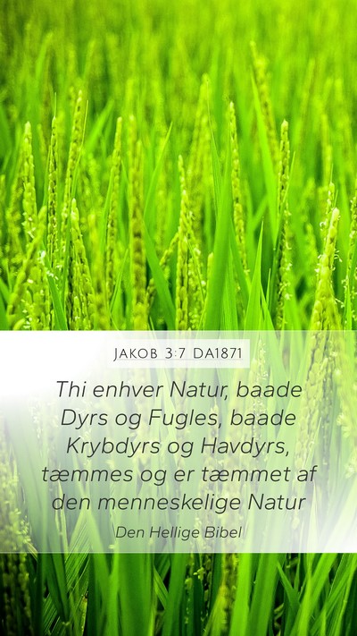 Jakob 3:7 DA1871 Bible Verse Image