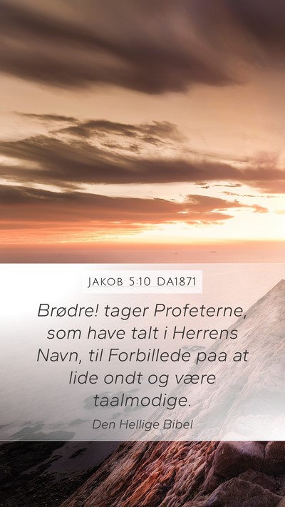Jakob 5:10 DA1871 Bible Verse Image