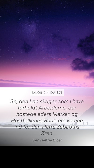 Jakob 5:4 DA1871 Bible Verse Image