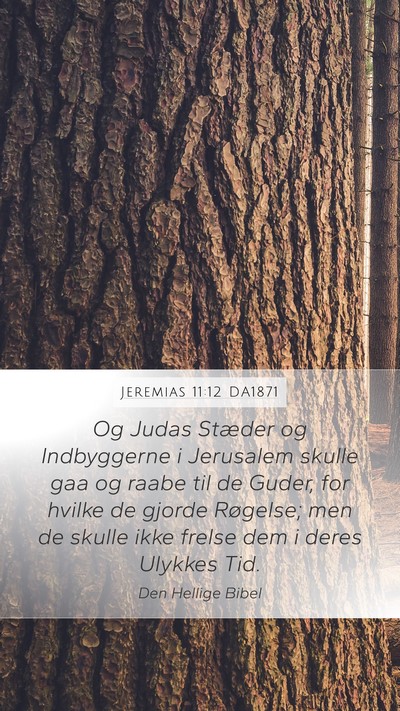 Jeremias 11:12 DA1871 Mobile Phone Wallpaper - Og Judas Stæder og Indbyggerne i Jerusalem - Mobile Bible Verse Wallpaper