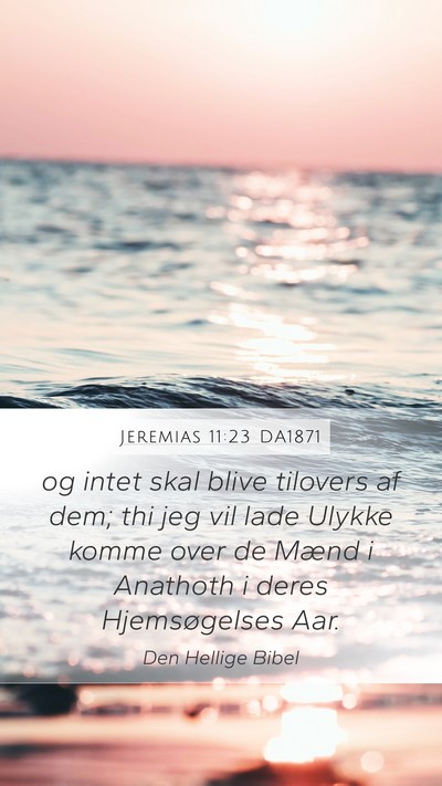 Jeremias 11:23 DA1871 Mobile Phone Wallpaper - og intet skal blive tilovers af dem; thi jeg vil - Mobile Bible Verse Wallpaper