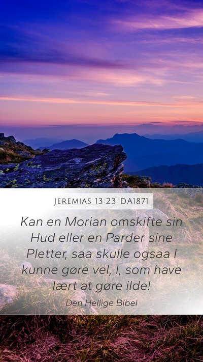 Jeremias 13:23 DA1871 Bible Verse Image