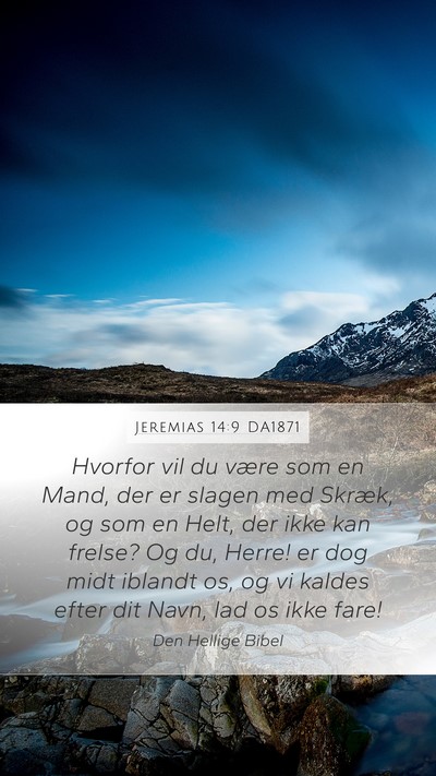 Jeremias 14:9 DA1871 Bible Verse Image