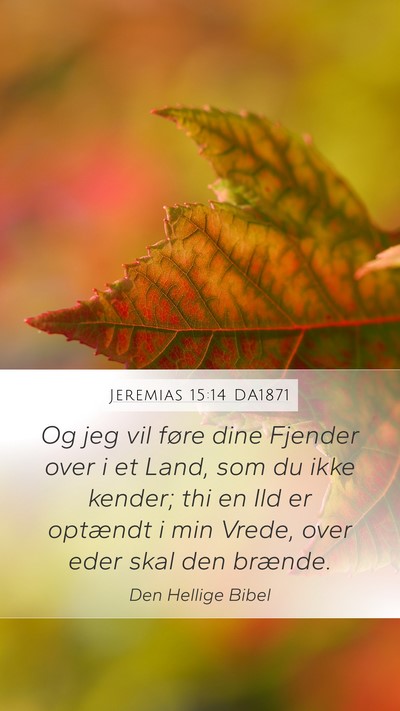 Jeremias 15:14 DA1871 Bible Verse Image