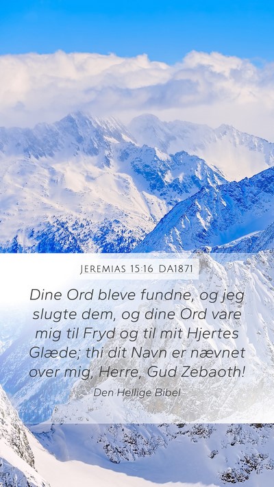Jeremias 15:16 DA1871 Bible Verse Image