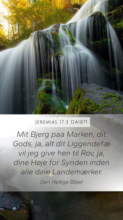 Jeremias 17:3 DA1871 Bible Verse Image