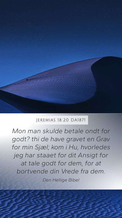 Jeremias 18:20 DA1871 Bible Verse Image