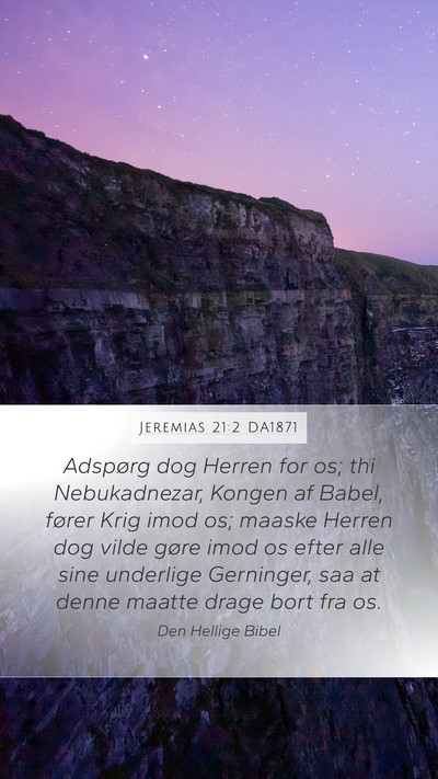 Jeremias 21:2 DA1871 Bible Verse Image