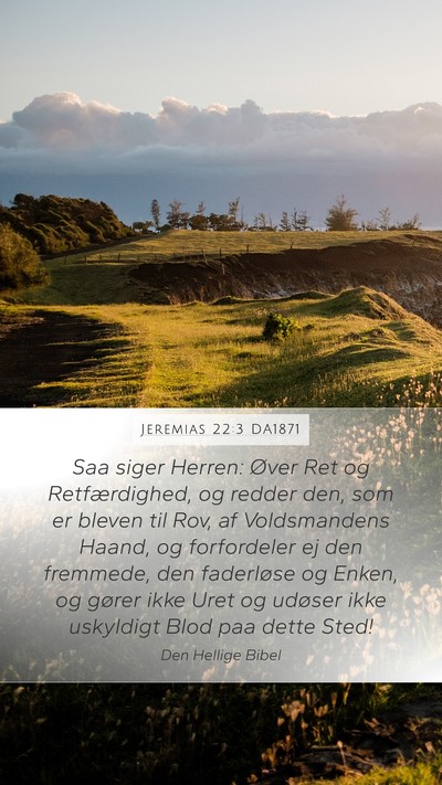 Jeremias 22:3 DA1871 Bible Verse Image