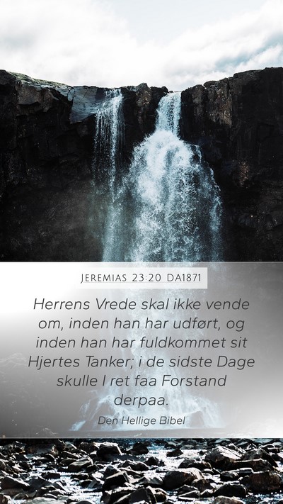 Jeremias 23:20 DA1871 Bible Verse Image