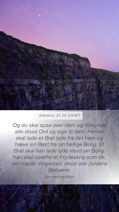 Jeremias 25:30 DA1871 Bible Verse Image