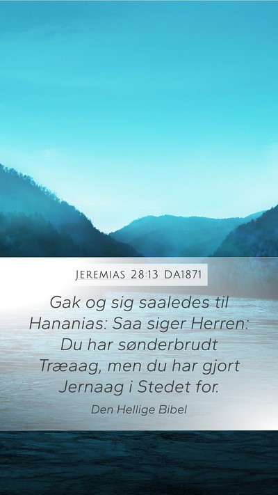 Jeremias 28:13 DA1871 Bible Verse Image