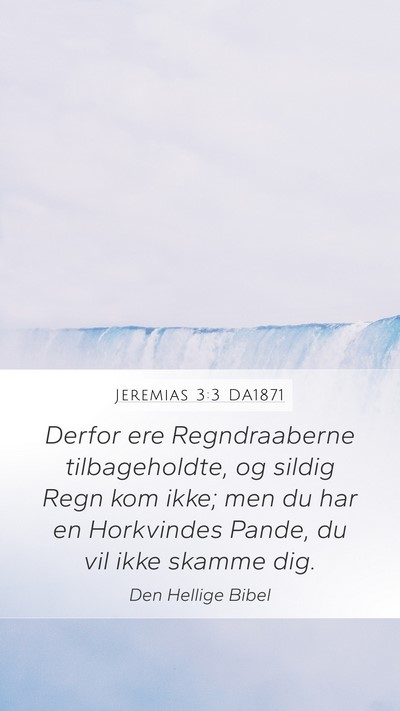 Jeremias 3:3 DA1871 Bible Verse Image