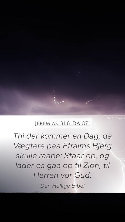 Jeremias 31:6 DA1871 Bible Verse Image