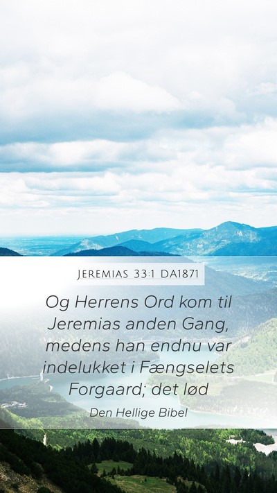 Jeremias 33:1 DA1871 Bible Verse Image