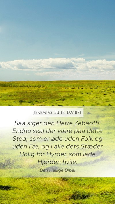 Jeremias 33:12 DA1871 Bible Verse Image