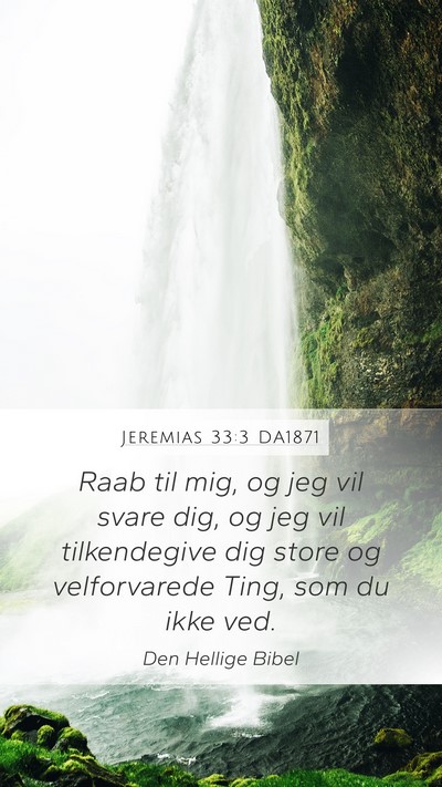 Jeremias 33:3 DA1871 Bible Verse Image