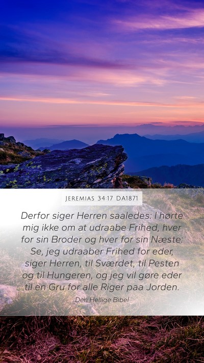 Jeremias 34:17 DA1871 Bible Verse Image