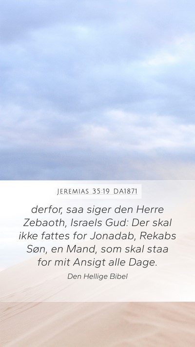 Jeremias 35:19 DA1871 Bible Verse Image