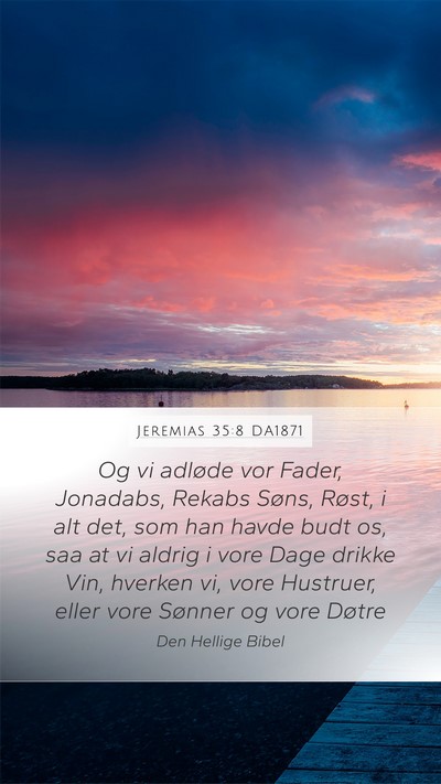 Jeremias 35:8 DA1871 Bible Verse Image