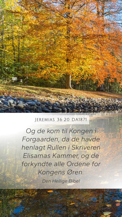 Jeremias 36:20 DA1871 Bible Verse Image