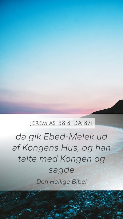 Jeremias 38:8 DA1871 Bible Verse Image