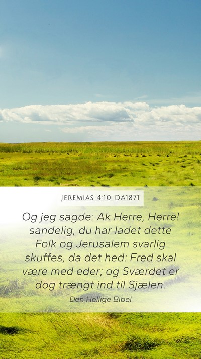 Jeremias 4:10 DA1871 Bible Verse Image