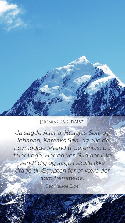 Jeremias 43:2 DA1871 Bible Verse Image