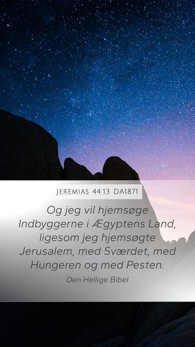 Jeremias 44:13 DA1871 Bible Verse Image