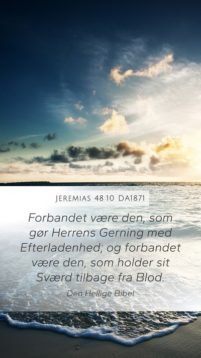 Jeremias 48:10 DA1871 Bible Verse Image