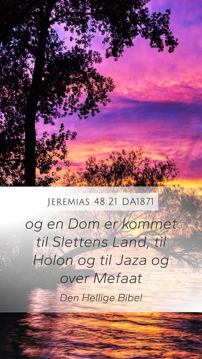 Jeremias 48:21 DA1871 Bible Verse Image